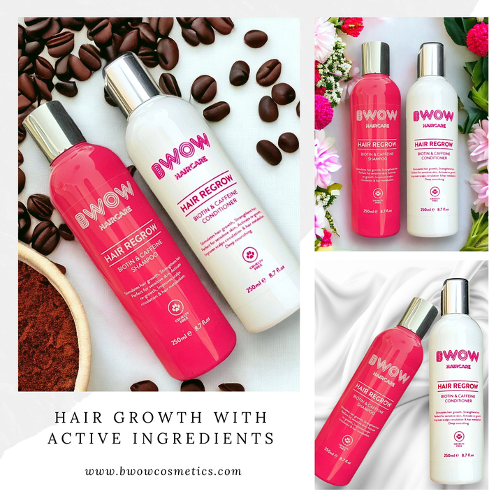 Hair Growth Shampoo and Conditioner - Thickening Anti Hair Loss Biotin & Caffeine Set