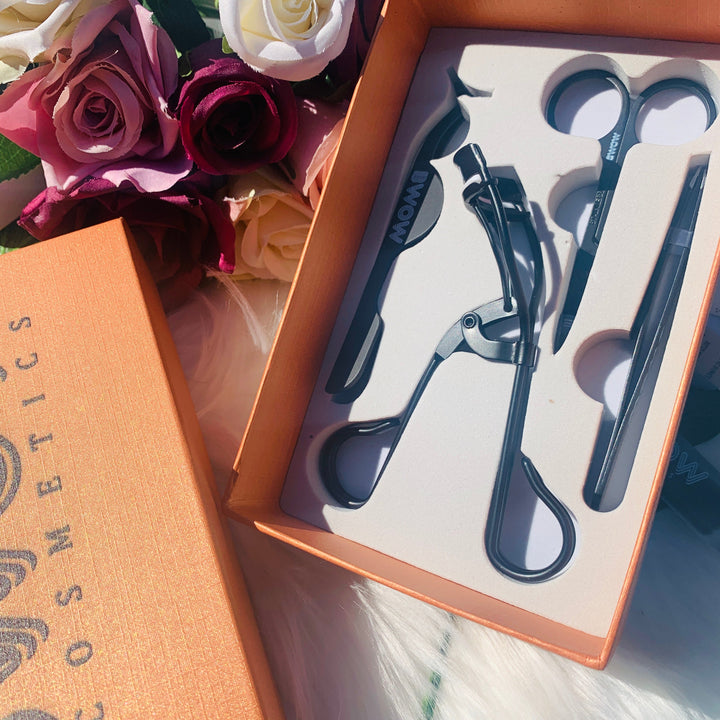 Eyebrow & Lash Curler | Tweezer, Scissor & Lash Applicator Set - Pro Glam Fix for Ultimate Precision Beauty Tools