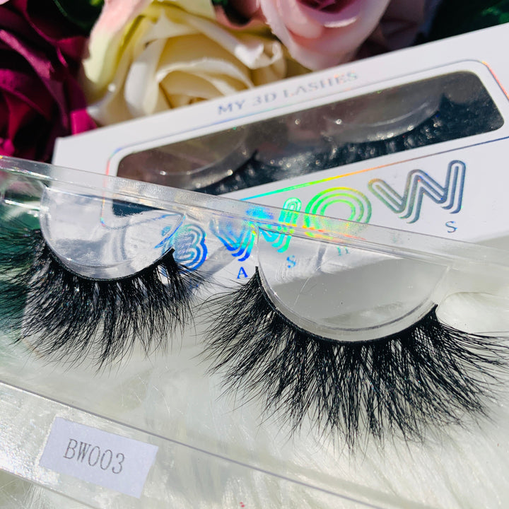 Glamorous 3D Faux Mink Strip Lashes BWOW003