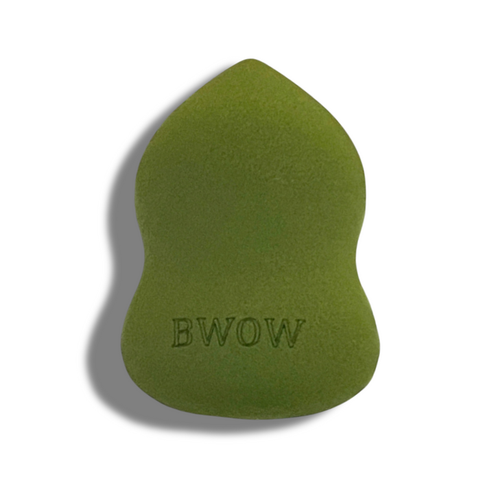 Green Sculptured Makeup Sponge – Precision Blender for Smooth - Flawless Finish