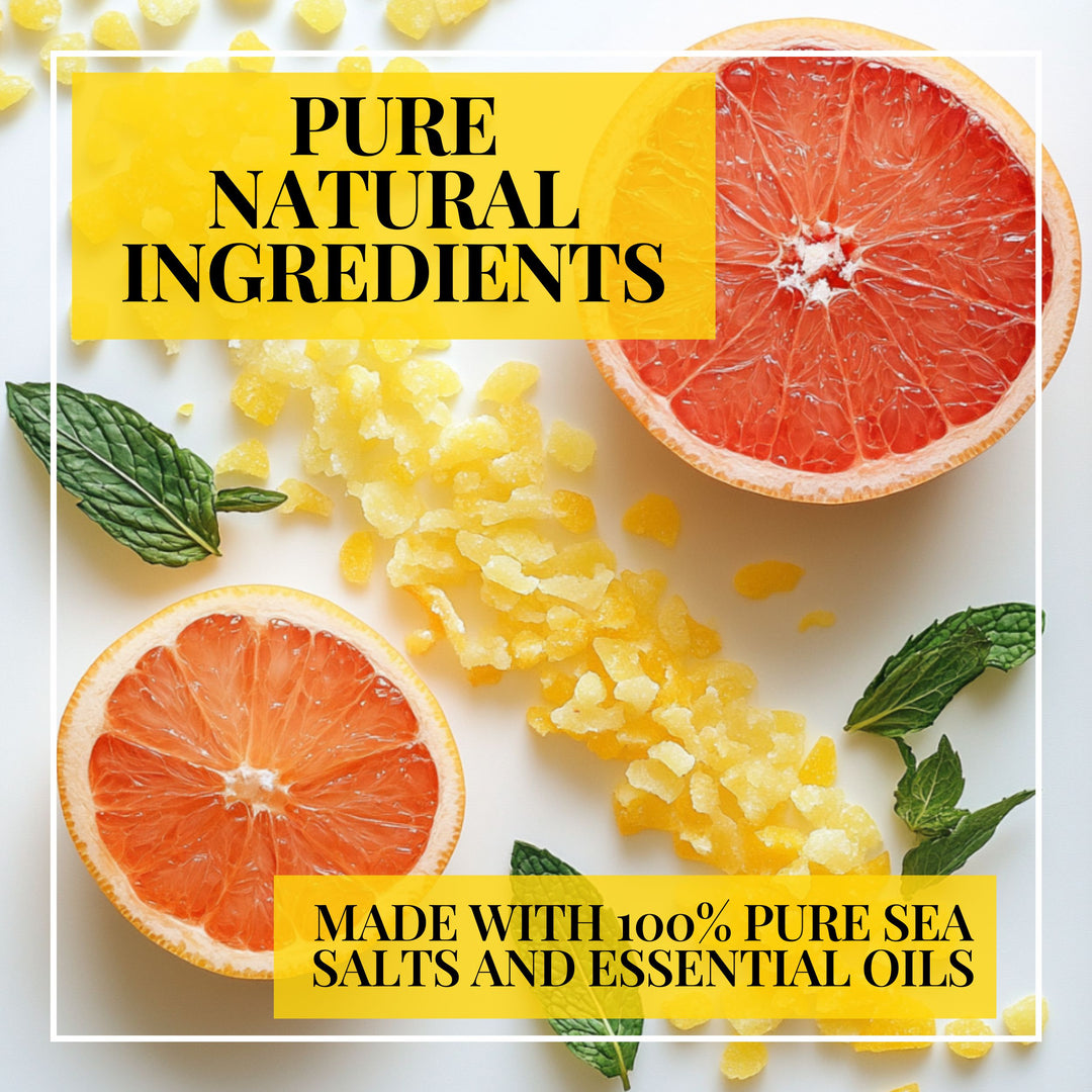 Natural Luxury Bath Sea Salt Wake Up: Grapefruit, Peppermint and May Chang