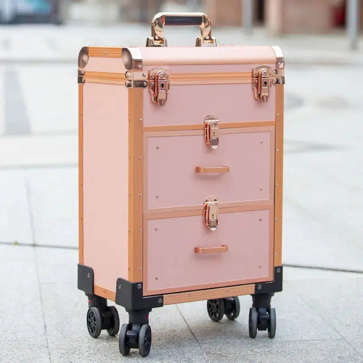 New Professional Cosmetic Case on Wheels: Multi-Function Beauty Trolley Rolling Luggage Case