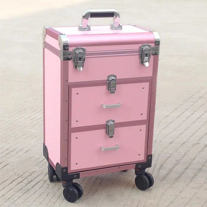 New Professional Cosmetic Case on Wheels: Multi-Function Beauty Trolley Rolling Luggage Case