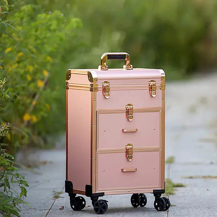 New Professional Cosmetic Case on Wheels: Multi-Function Beauty Trolley Rolling Luggage Case