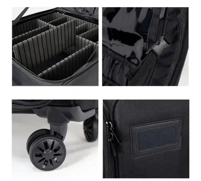 Rolling Beauty Case: Makeup Suitcase Trolley with Wheels and Nails Toolbox