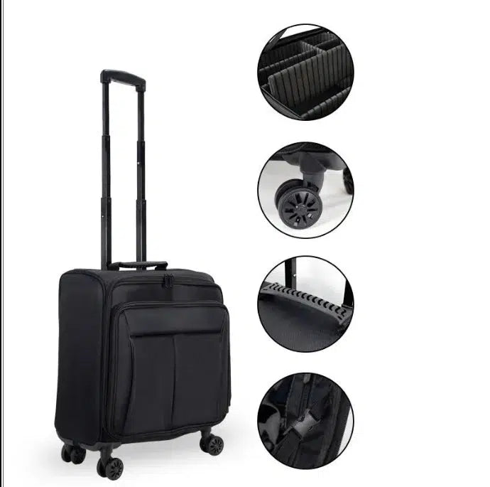 Rolling Beauty Case: Makeup Suitcase Trolley with Wheels and Nails Toolbox