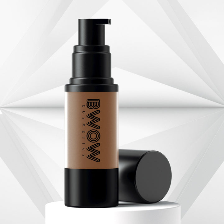 Vegan HD Liquid Foundation with Hyaluronic Acid - Medium to Full Coverage Hydrating Natural Finish