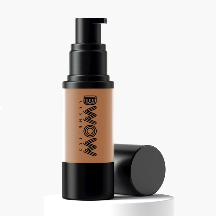 Vegan HD Liquid Foundation with Hyaluronic Acid - Medium to Full Coverage Hydrating Natural Finish