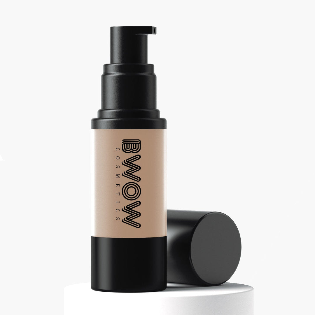 Vegan HD Liquid Foundation with Hyaluronic Acid - Medium to Full Coverage Hydrating Natural Finish