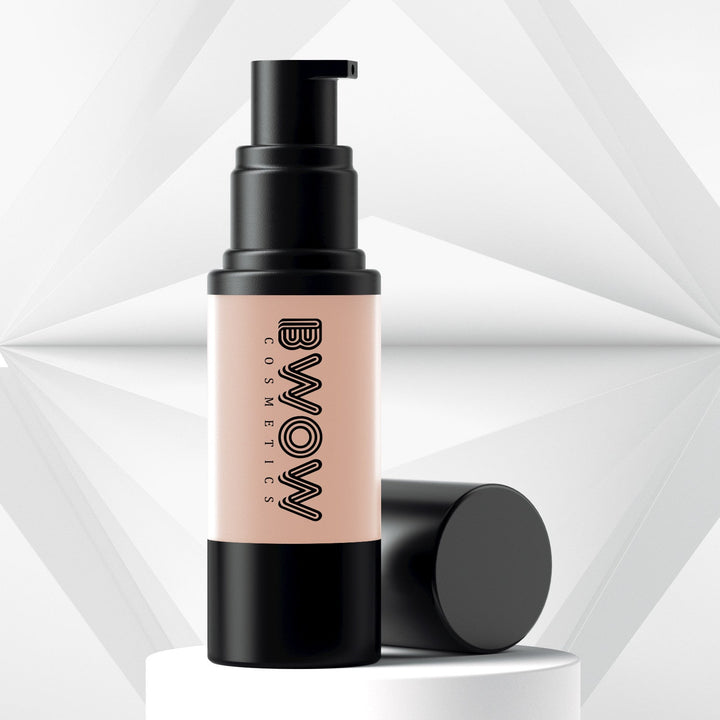 Vegan HD Liquid Foundation with Hyaluronic Acid - Medium to Full Coverage Hydrating Natural Finish