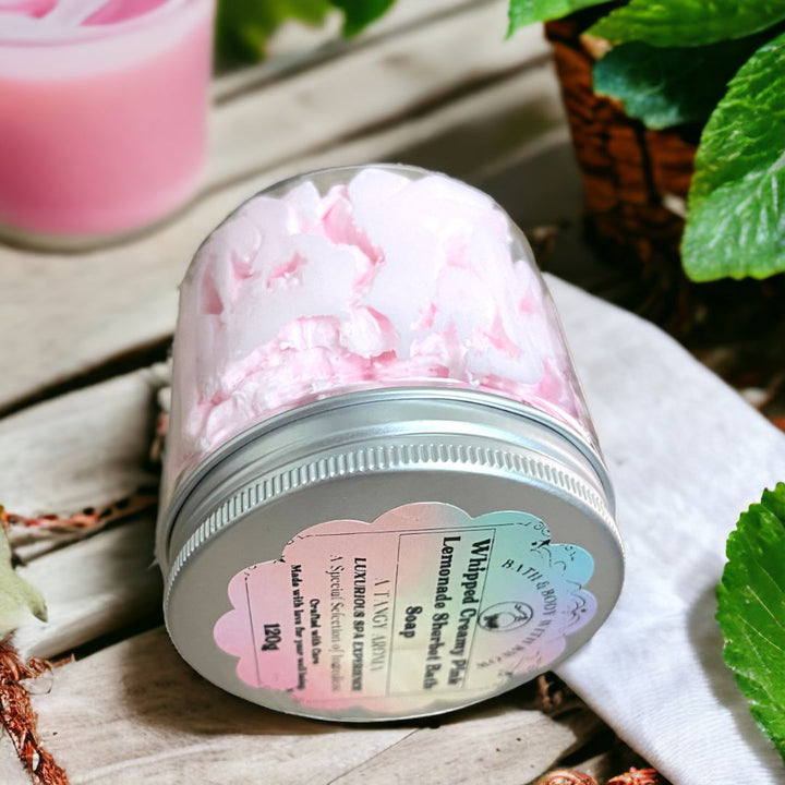 Whipped Cream Pink Lemonade Sherbet Bath Soap - A Tangy Aroma 120g