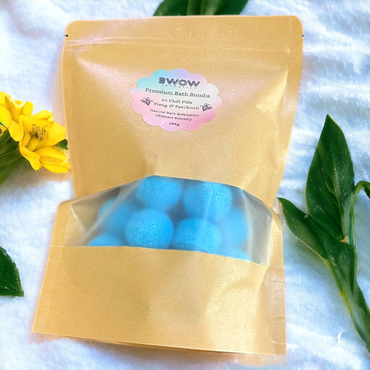 Ylang & Patchouli Serenity Bliss 20 Bath Bomb Chill Pills