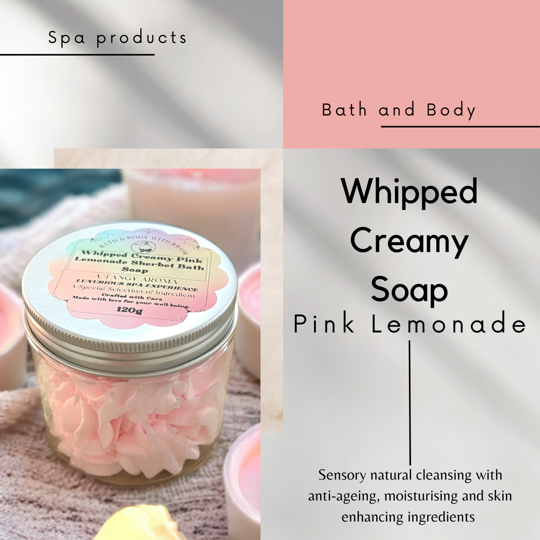 Whipped Cream Pink Lemonade Sherbet Bath Soap - A Tangy Aroma 120g