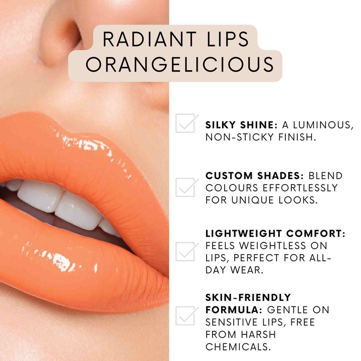 MUA Pro Lip Gloss Palette – Orange-licious | Hydrating & Radiant Lip Colours