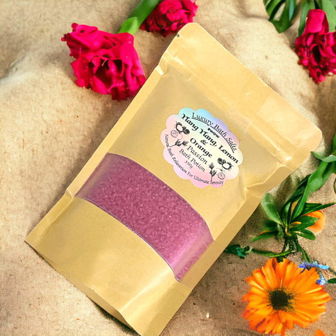 Natural Luxury Bath Salt, for Complete Relax Sleep: Lavender and Majoram Infused Aromatherapy Potion for a Deep Body Relaxation