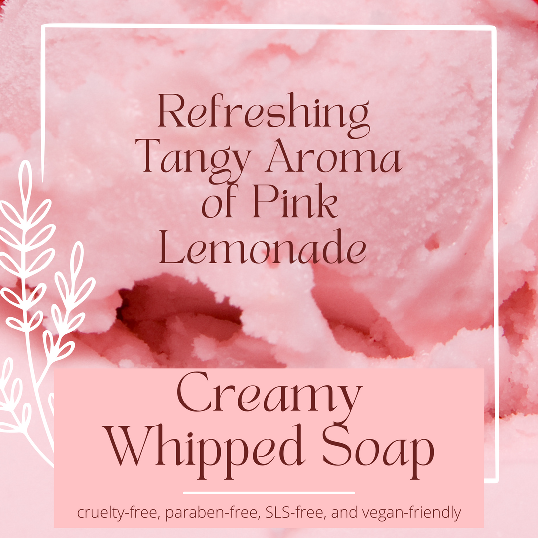 Whipped Creamy Pink Lemonade Sherbet Bath Soap - A Tangy Aroma 120g