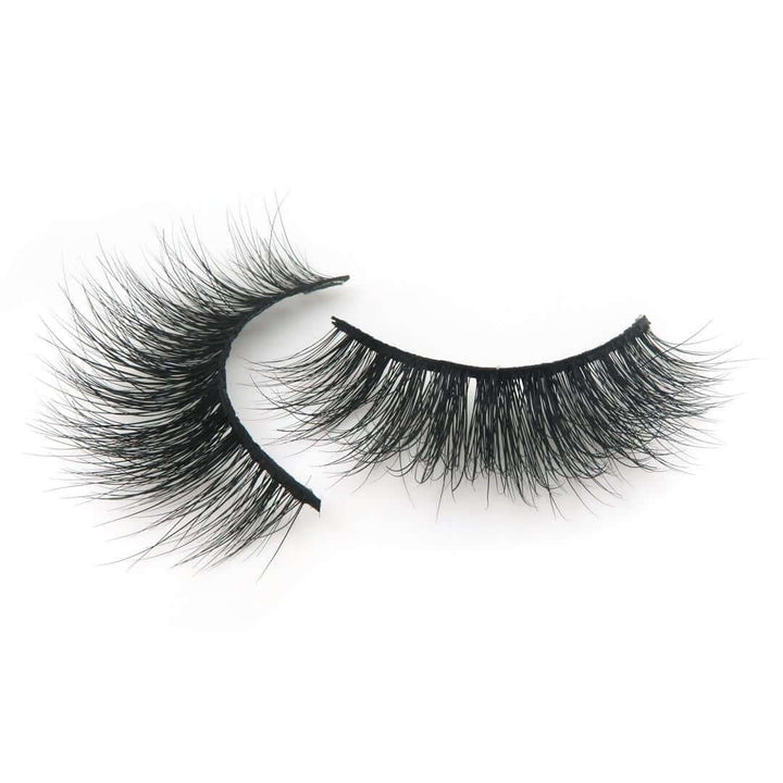 3D STRIP LASHES SIDE BY SIDE IN CODE BWOW001 BY BWOW Cosmetics ON A WHITE SURFACE