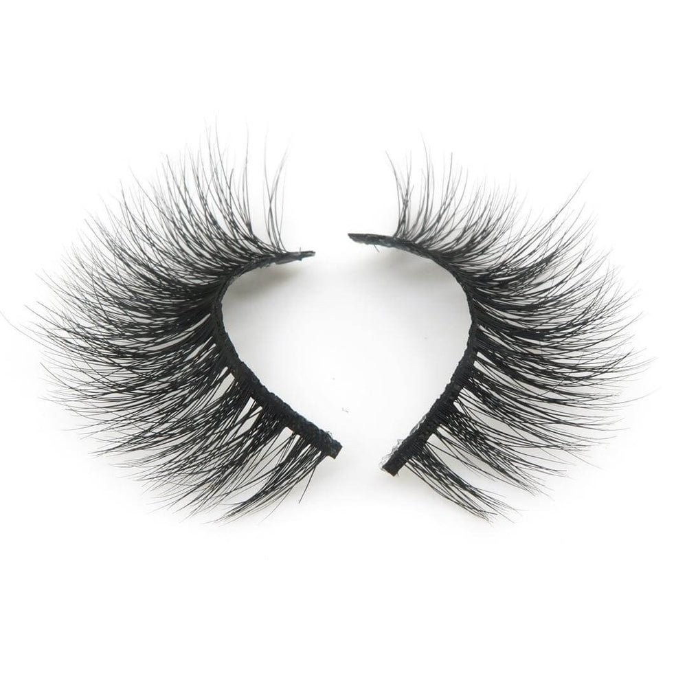 5D LASHES BWOW017 in black on a white table by BWOW Cosmetics